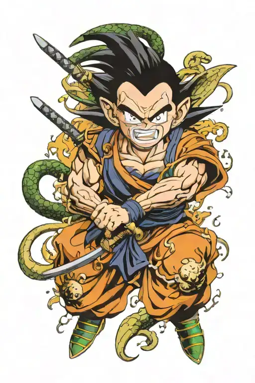 Dragon Ball And Samurai Mask