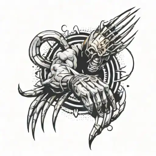 Infinity Symbol And Wolverine Claws Emerging