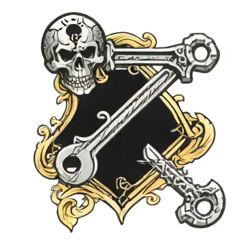 Skeleton Key With Wrench End