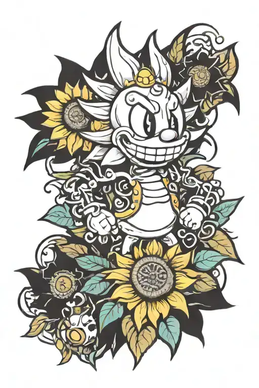 Cuphead Sunflower Boss