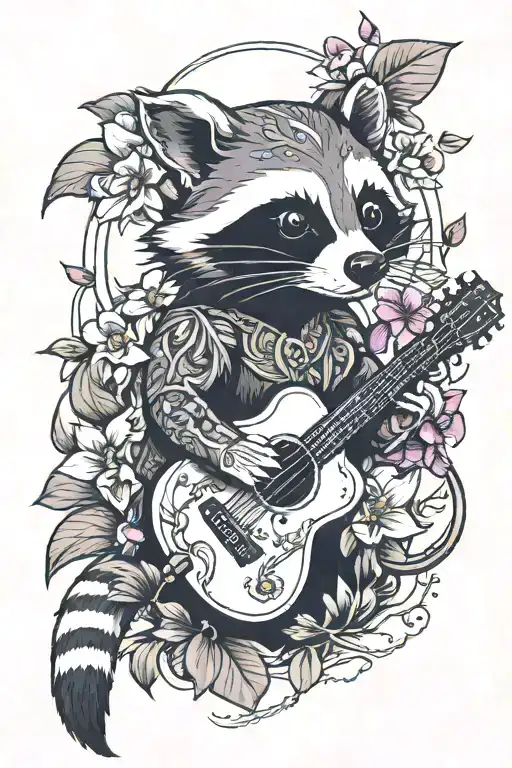 Orchid Raccoon Ukulele