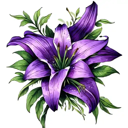 Purple Lillie's With Hidden Semicolon