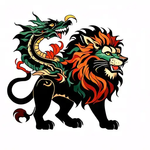 Lion And Dragon