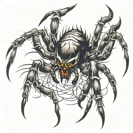 Scary Spider Crawling