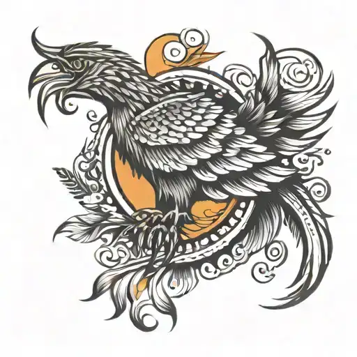 Phoenix With Filipino Sun Rising