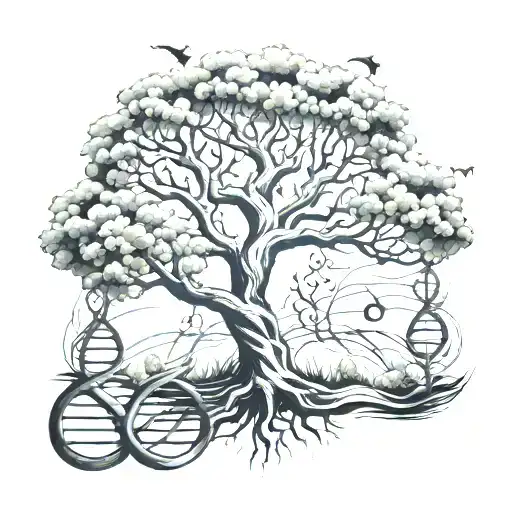 Tree With Dna Double Helix