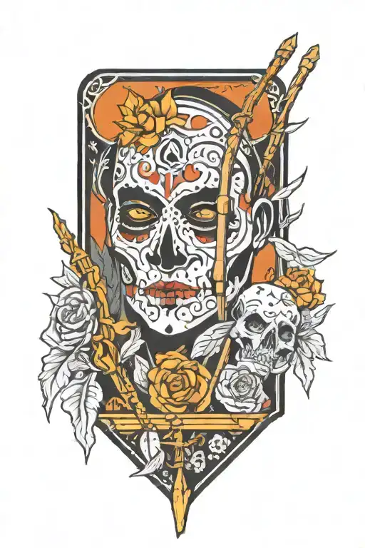 4 Of Wands Tarot Card Jason Mask