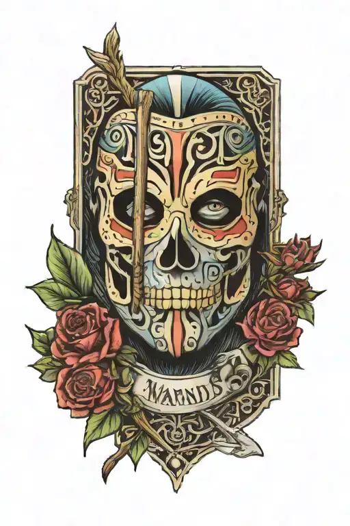 4 Of Wands Tarot Card Jason Mask