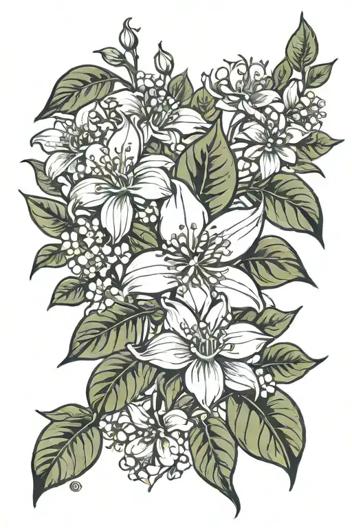 Floral Coffee Plant Growing