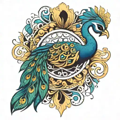 Semicolon In The Style Of A Peacock
