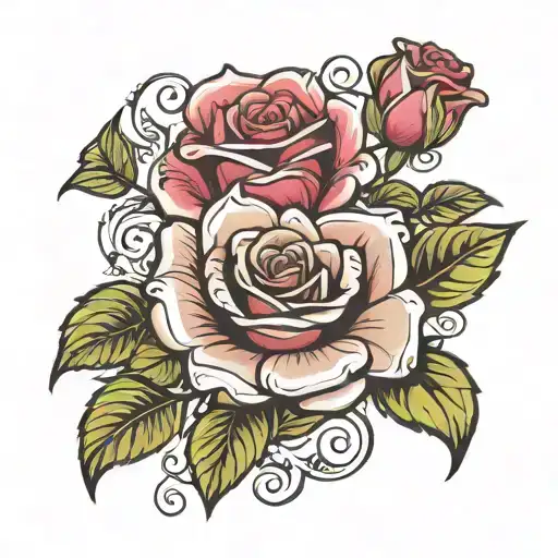 Rose With Word Blessed As Stem Rose