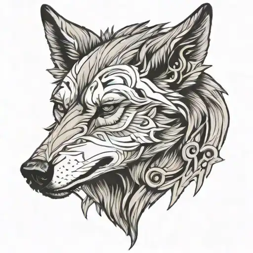Wood Inside Wolf Head Profile Holding