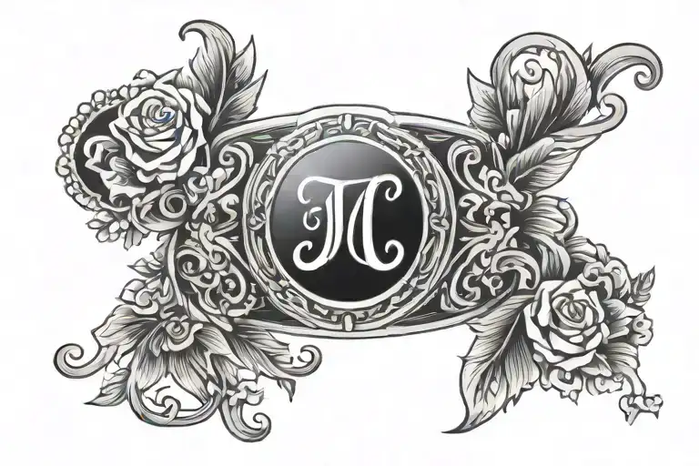 Black Ring With Intial Jd & J