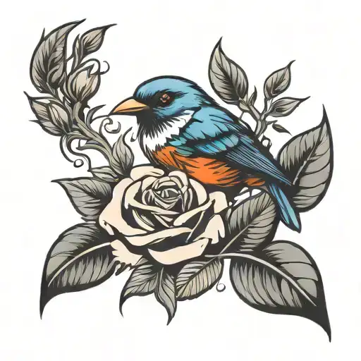 Bird And Rose