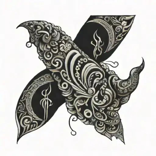 All Black Left Arm With A Lot Of Negative Patterns