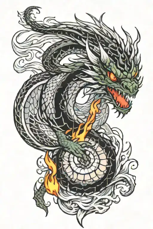 Crystal Dragon Breathing Fire