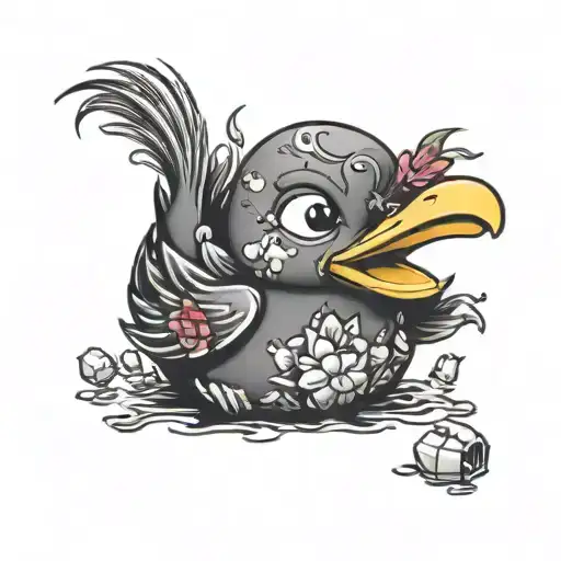 Rubber Duck Toy Punk Rock Emo With