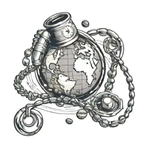 A Stethoscope Wrapped Around A Globe With Coffee Beans