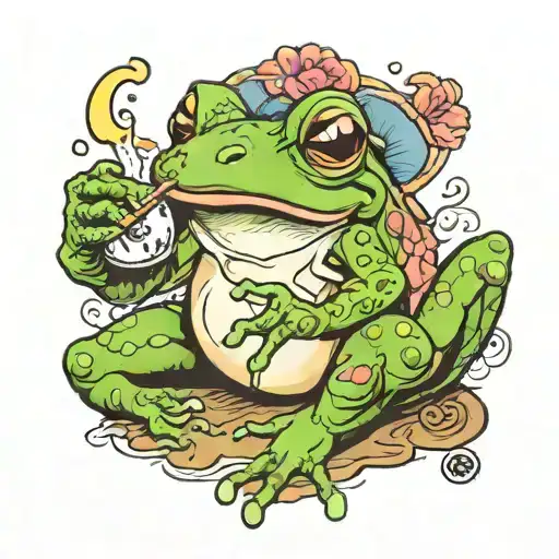 Japan Frog Smoking