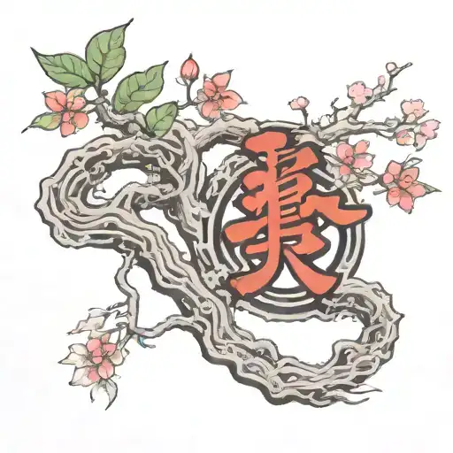 Yokomizo In Japanese With Letters As Tree Branches
