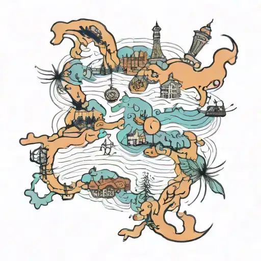 Travel Destinations Marked