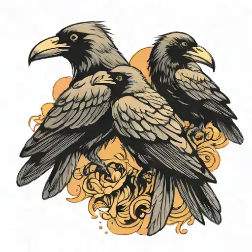 Crow With Three Heads