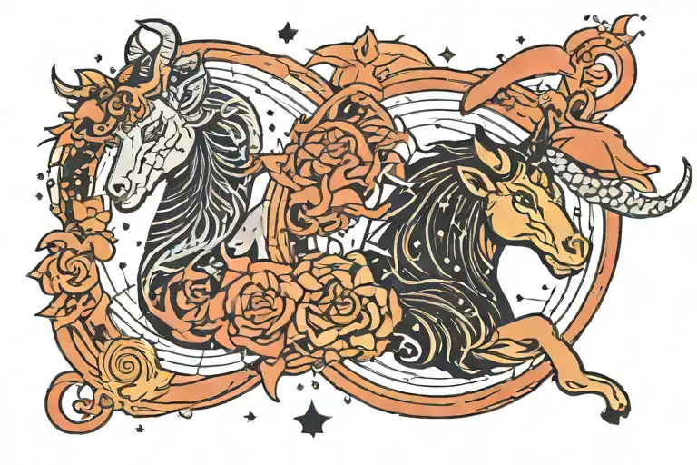 Leo And Capricorn Constellation Merging