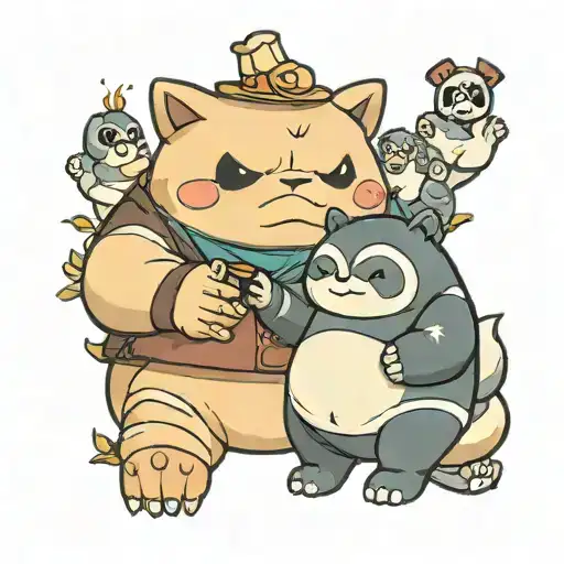 Snorlax And Panda Bumpfist