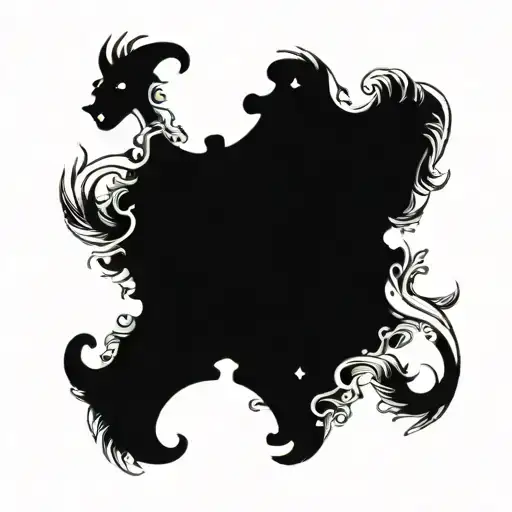 Puzzles Piece Combing Capricorn And Leo Constellation