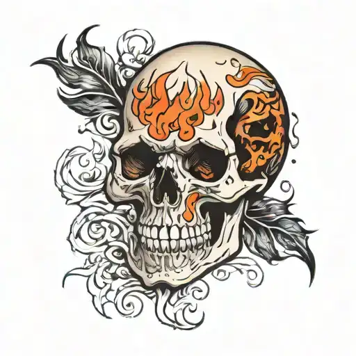 Skull And Flame