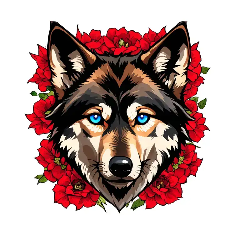 Wolf White Blue Eyes On Wriest