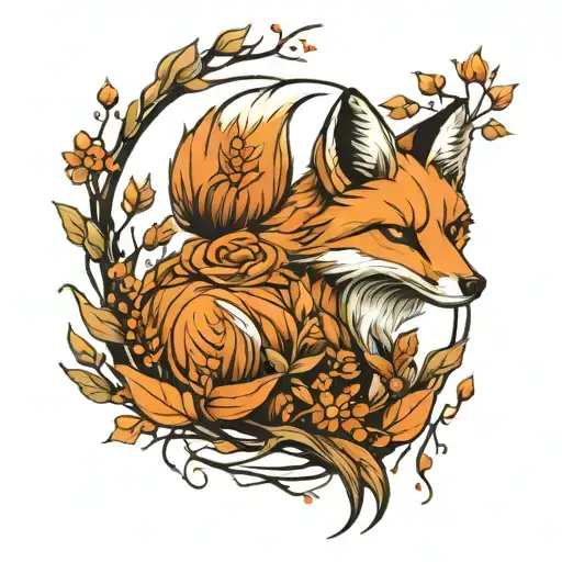 Fox Looking Through The Bushes