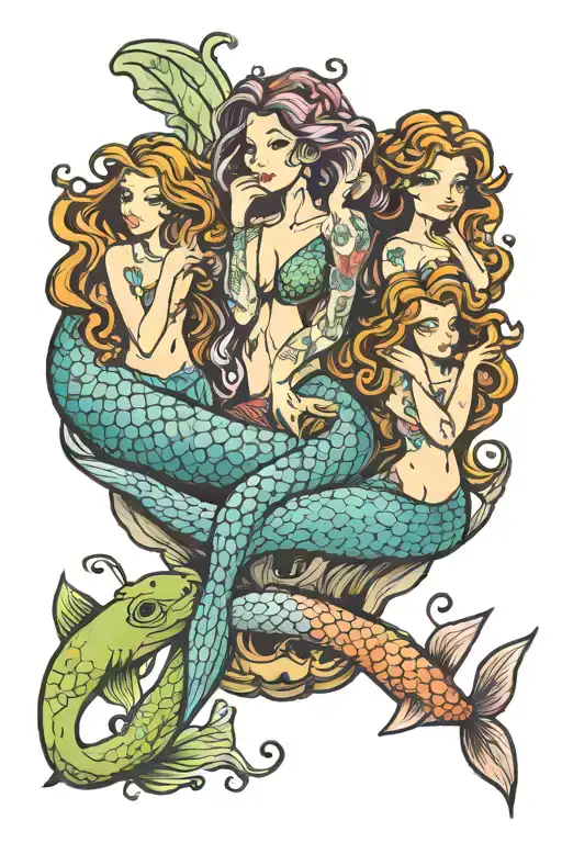Mermaids See No Evil Speak No Evil Hear No Evil Speak No Evil