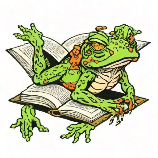 Marilyn Monroe Frog Reading Book