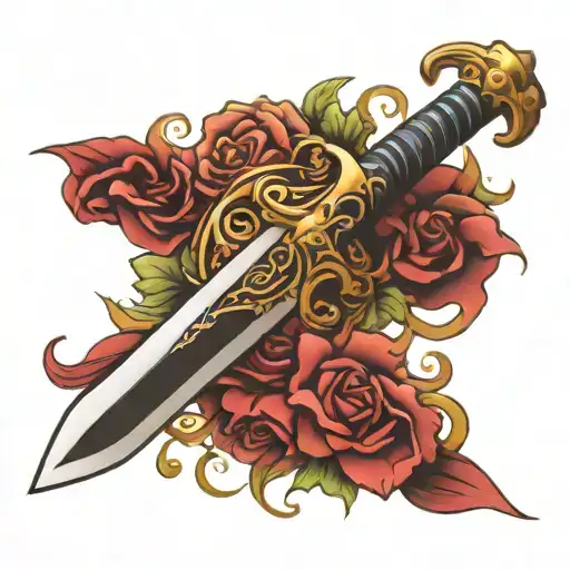 Ana Rafidhi Alphabetical With Zulfiqar Sword Tattoo For Forearm