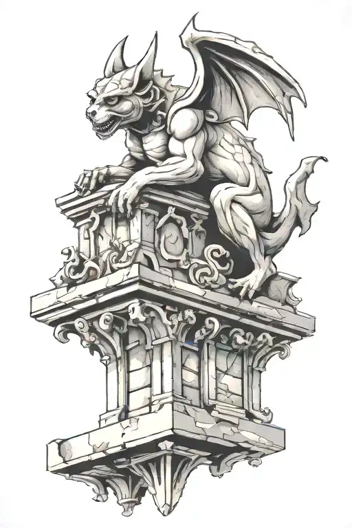 Gargoyle Gothic Architecture Sky Background