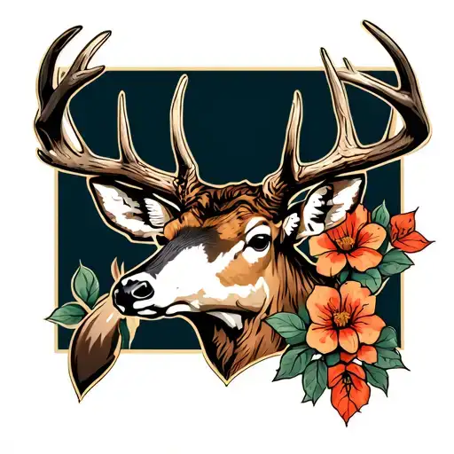 Deer Antler Tramp Stamp