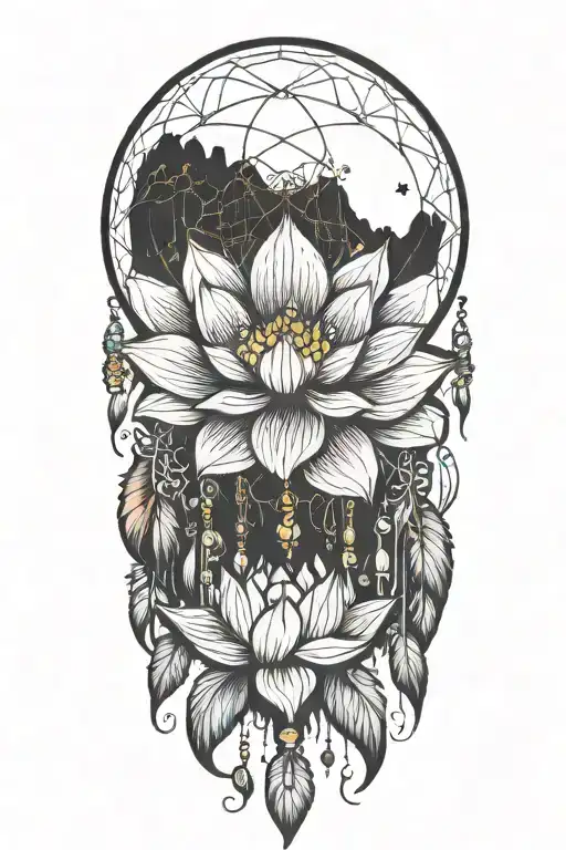 Lotus Half Dream Catcher Rainbow