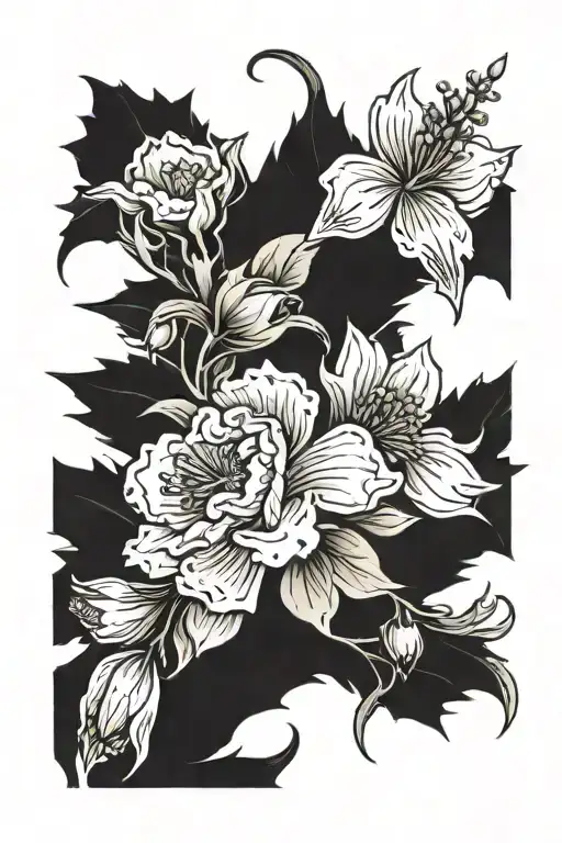 Birth Month Flowers Bunch