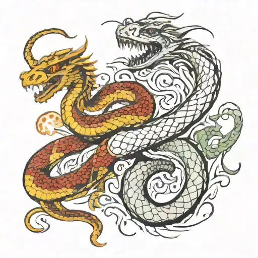 Snake And Dragon
