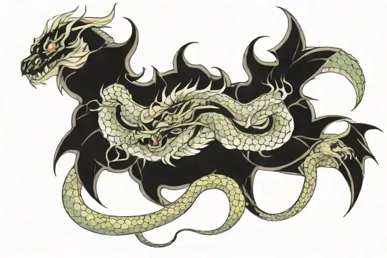 Dragon And Snake Wrapped