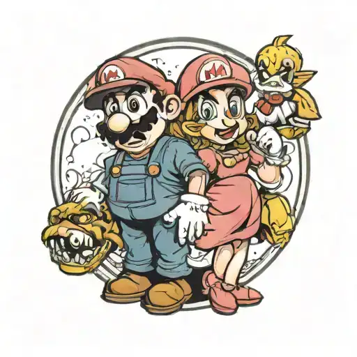 Super Mario Characters As 90'S Classic Horror Characters