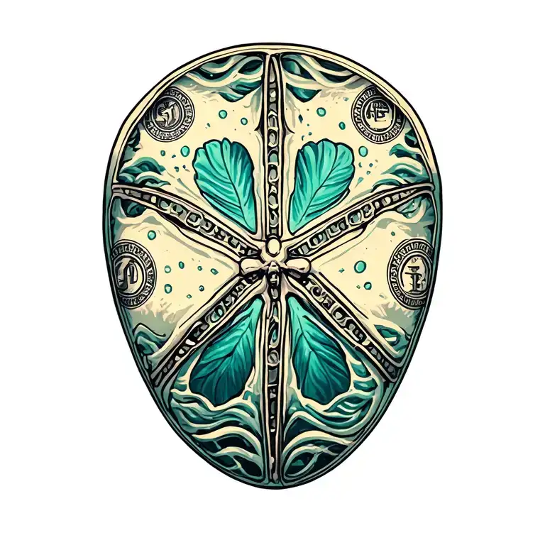 Sand Dollar Bills Floating