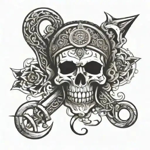 Beautiful Band With Trishul Damru In Middle