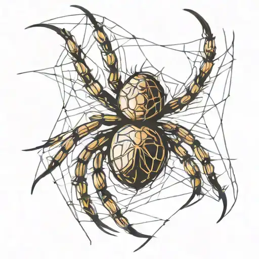 Minmal Sketch Looking Line Tattoo Of A Spider Looks Like A Very Simple Sketch