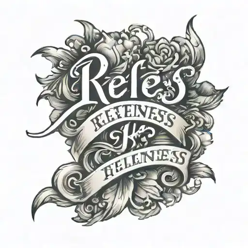 The Word Relentless In Lowercase Script