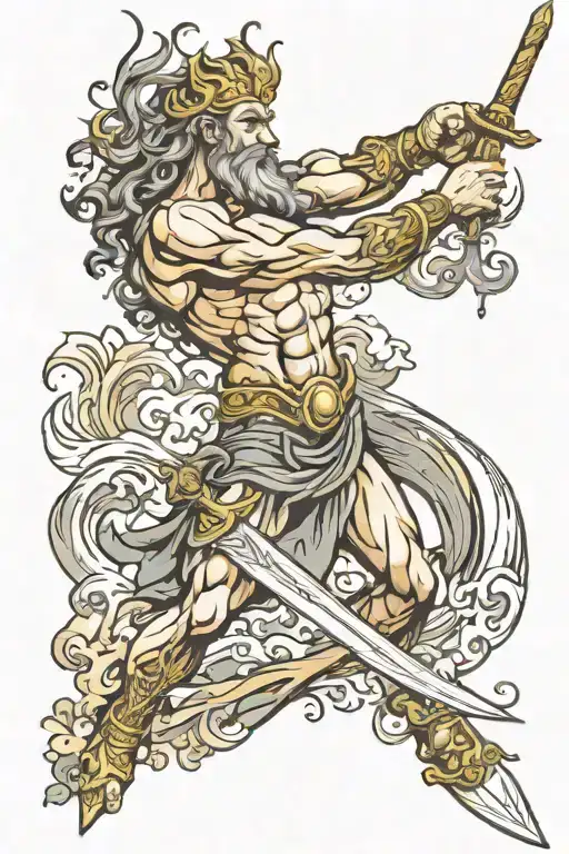 Poseidon And Sword