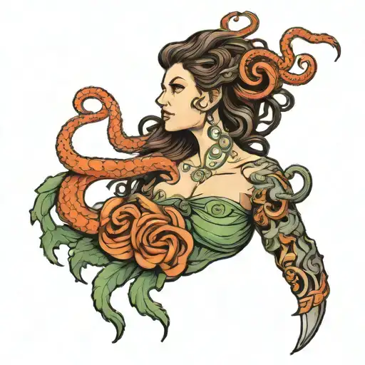 Medusa Sleeve Tattoo Design