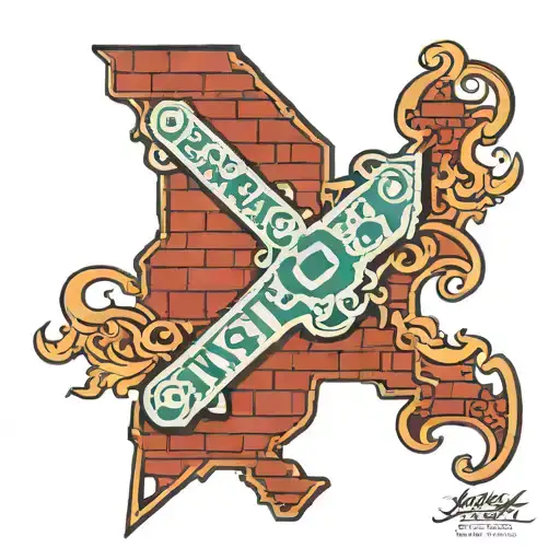 New Jersey With A Brick Design