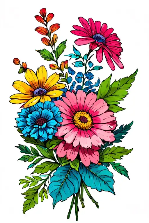 January And March Birth Flower Bouquet